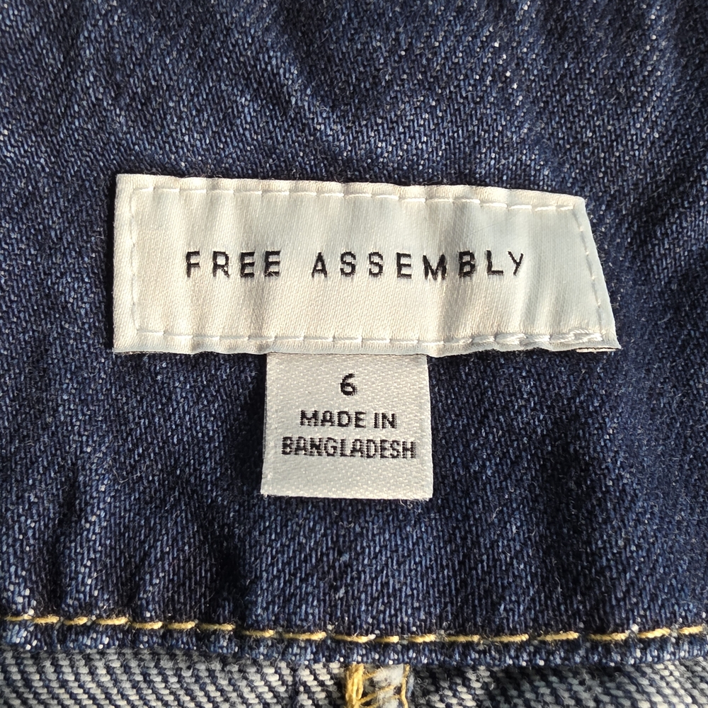 Free Assembly Tiered Denim Skirt NWT Size 6 - Picture 3 of 5